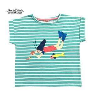 Frugi 6-7Y Scuba Diver Fish Appliqué Shirt